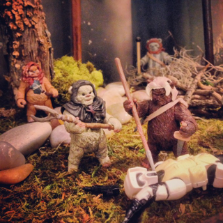 Illustration for article titled One man's glorious tribute to Ewok action Figures